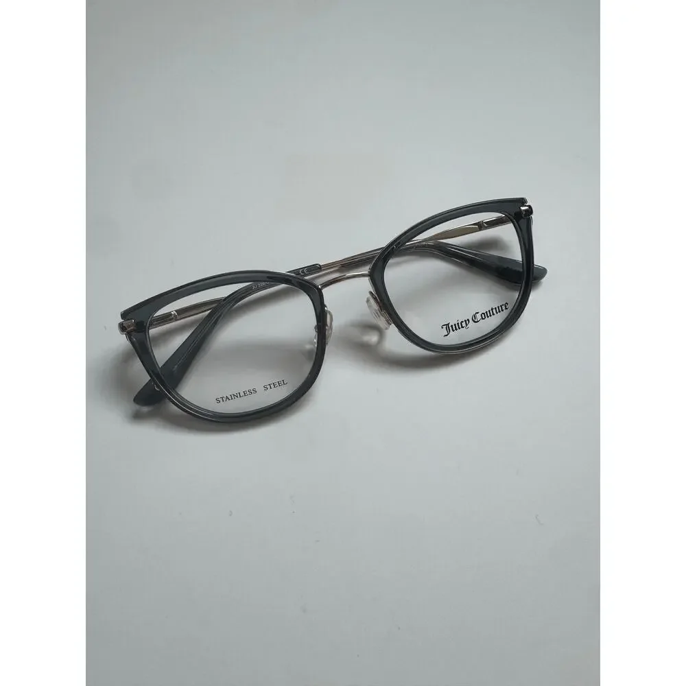 NEW Juicy Couture JU 226/G Rectangle Grey And Gold Eyeglasses